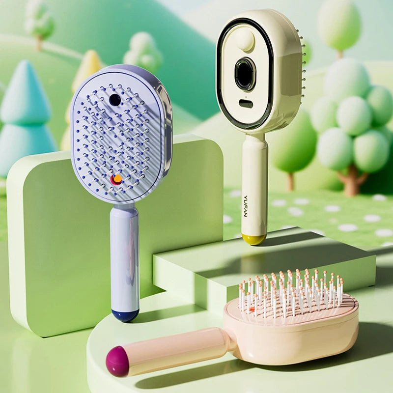 Multifunctional Spray Hair Brush Hydrating Hair Care Brush