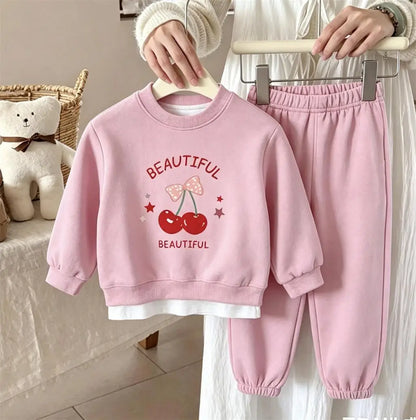Child Cartoon Spring Autumn Long-sleeved Tracksuits Lovely Pullovers 2pcs
