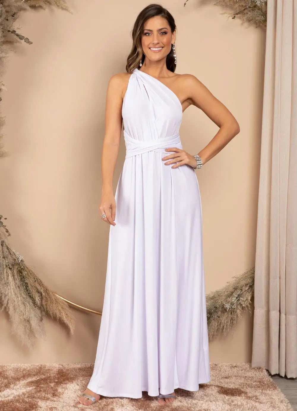 Multi-worn V-neck Vestidos De Fiesta Long Sexy Maxi Dress