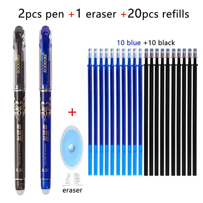 12Pcs/23Pcs/34Pcs/60Pcs Erasable Gel Pen Set