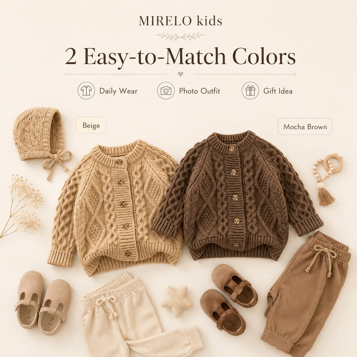 Autumn Knit Cardigan Long Sleeve Warm Thickened Jacket