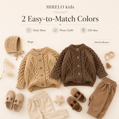 Autumn Knit Cardigan Long Sleeve Warm Thickened Jacket