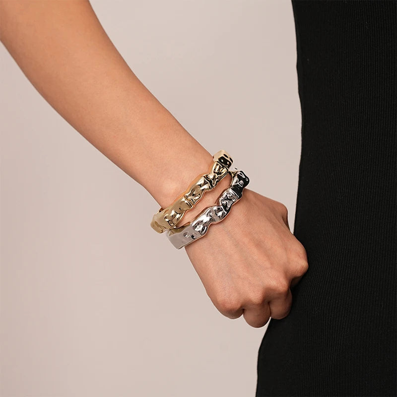 Exaggerated Hip Hop Rock Plastic Cuff Bracelet