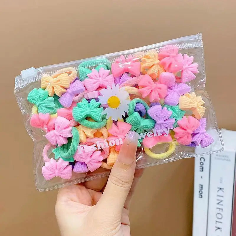 10/20Pcs/Set Cute Cartoon Rubber Elastic Hair Bands