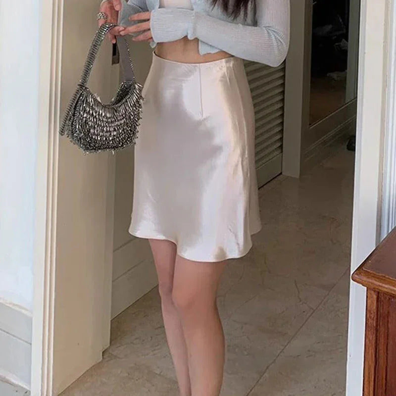 High Waist Vogue Mini A Line Skirts