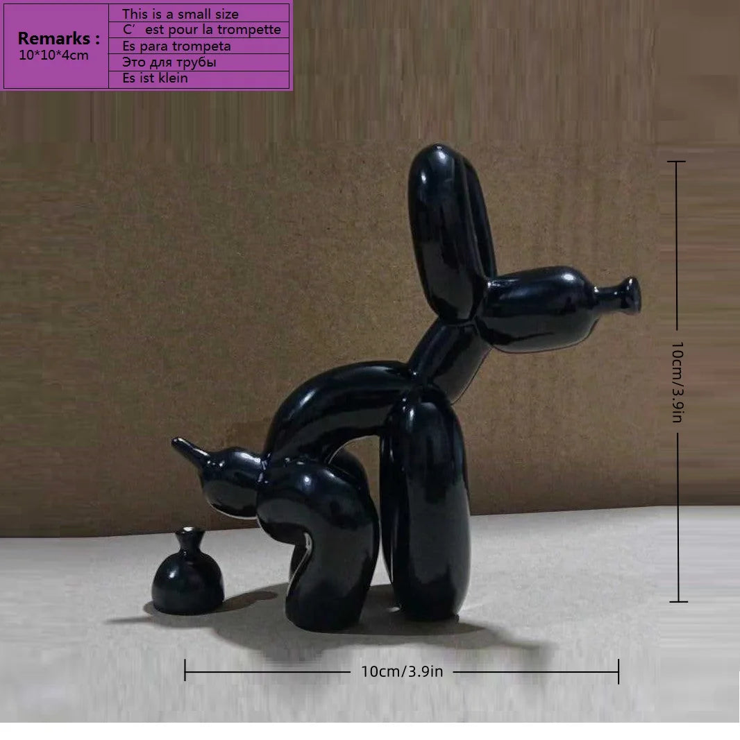 Modern Art Squat Balloon Dog Animal Decorative Statue