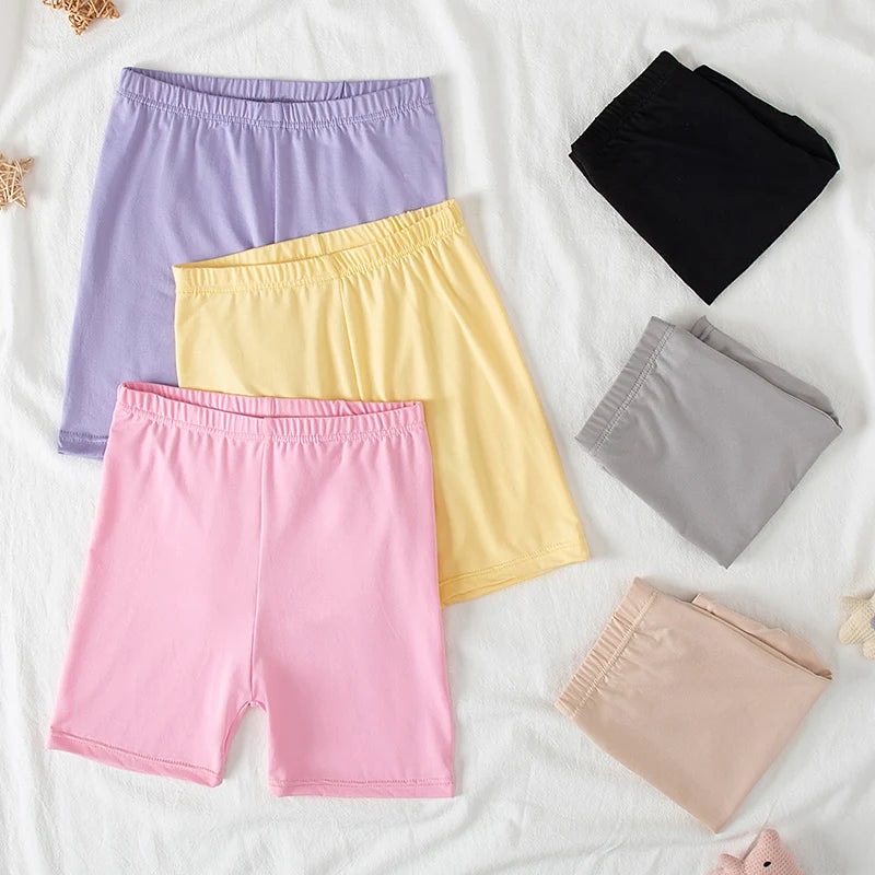 6/1 Pack Girls Solid Candy Safety Boxer