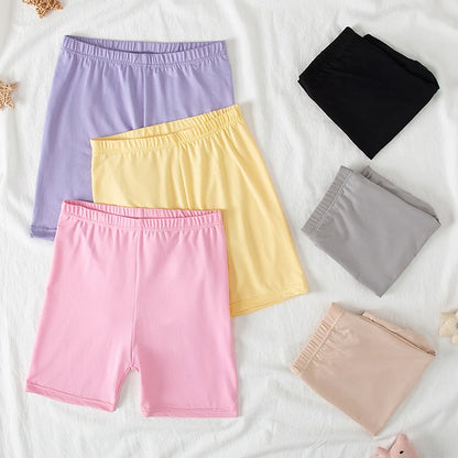 6/1 Pack Girls Solid Candy Safety Boxer