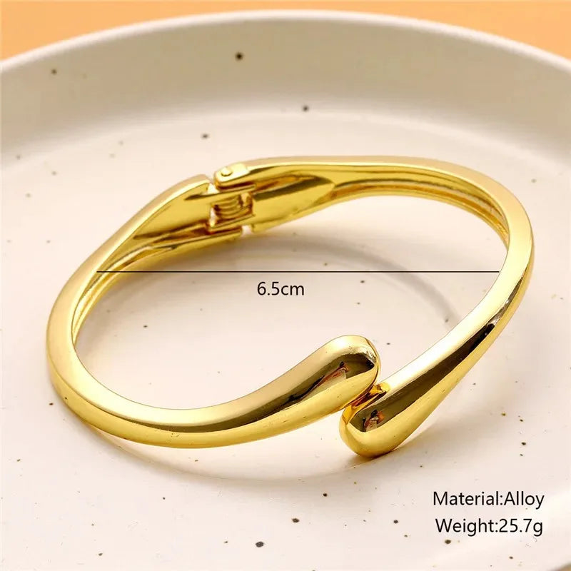 Irregular Bangle Chunky Waterdrop Open Bracelet
