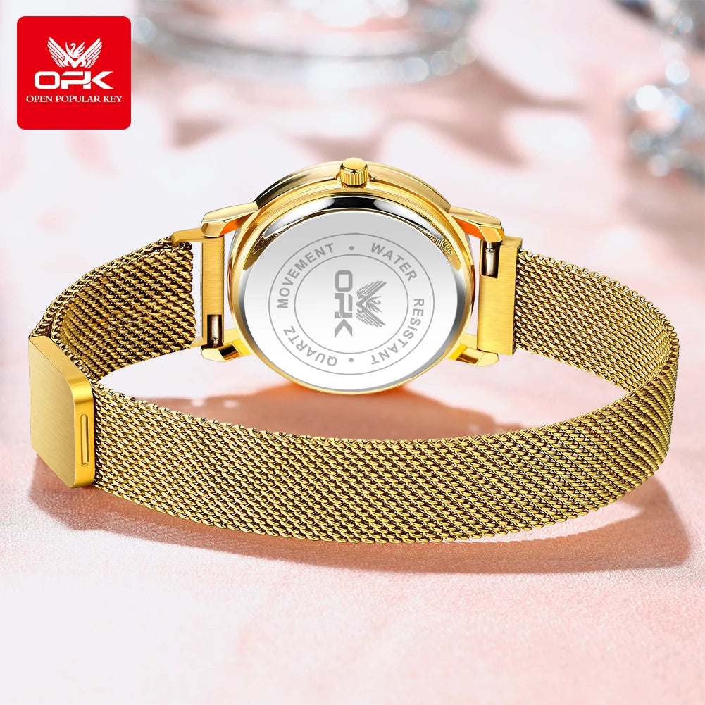 Original Quartz Stainless Steel Mesh Strap Waterproof Watch