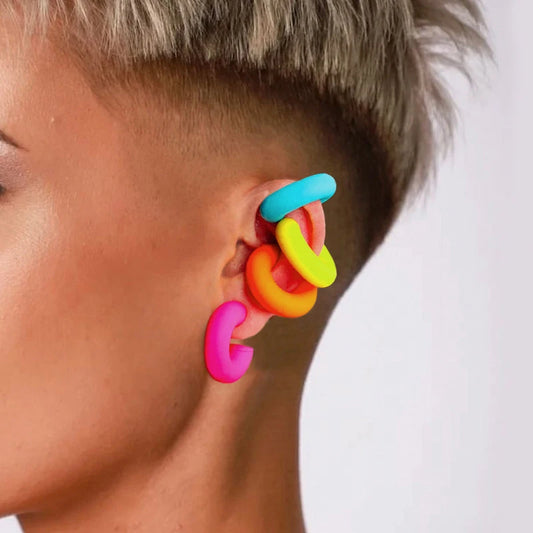 DANA Round Circle Clip Earrings