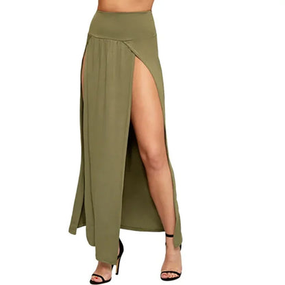 High Waisted Sexy Slits Long Maxi Skirt