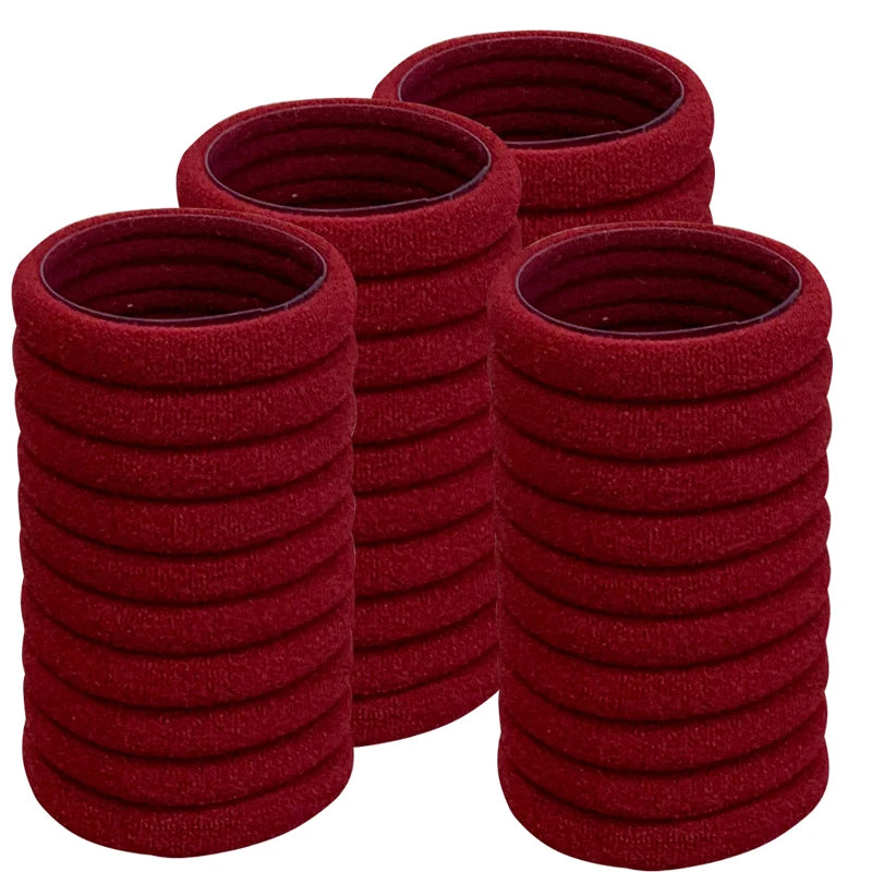 50PCS/Set Cotton Elastic Hair Ties