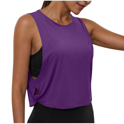 Sleeveless Yoga Tops Athletic Vest Workout Cool T-Shirt