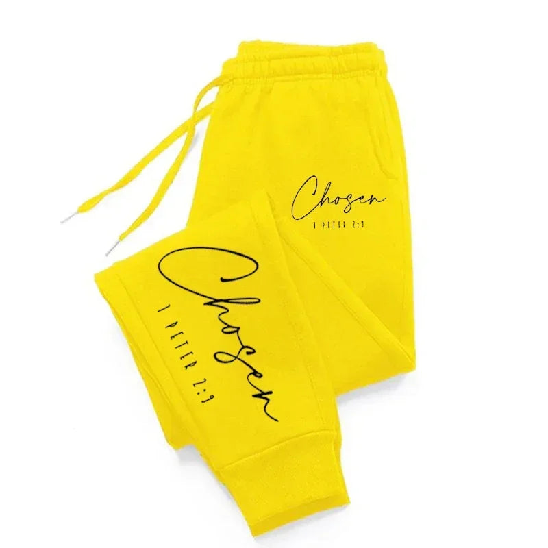 Letter Printed Sweatpant Casual Long Pocket Pants