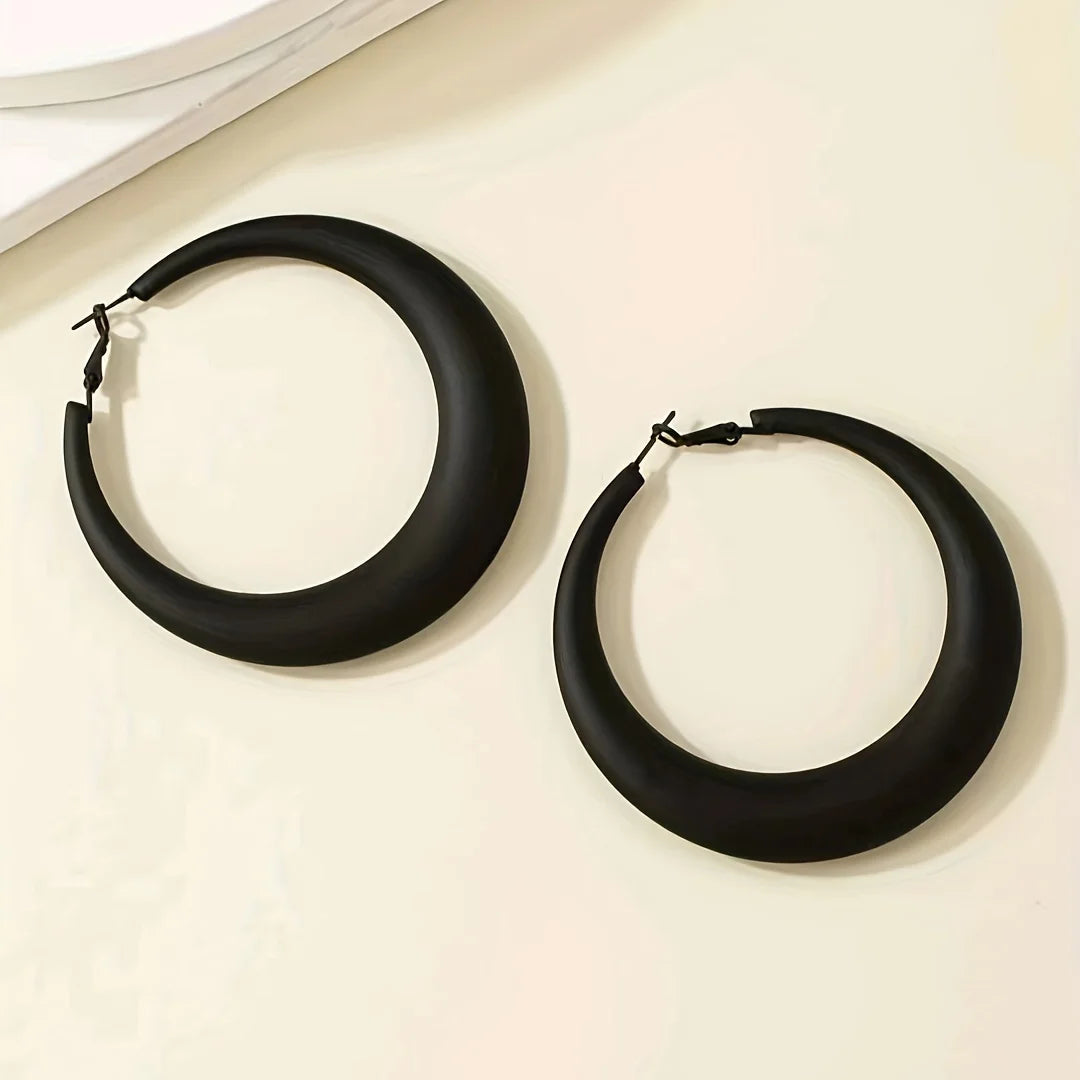 Exquisite Wild Big Red Circle Earrings