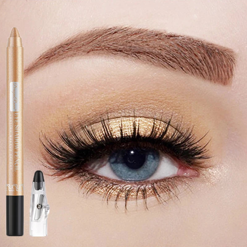 Metallic Blue Pearlescent Eyeshadow Pencil Stick Lasting Waterproof Smoky Glitter