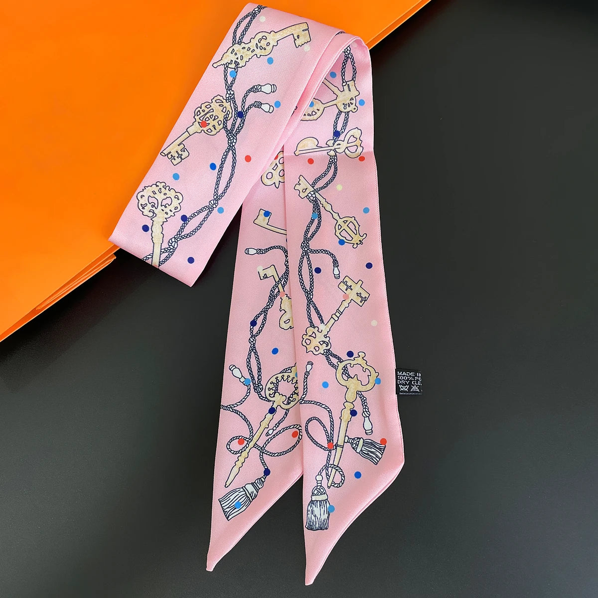 Zebra In Flowers Scarf Luxury Silk Scarf Hair Headband Foulard Skinny Scarves