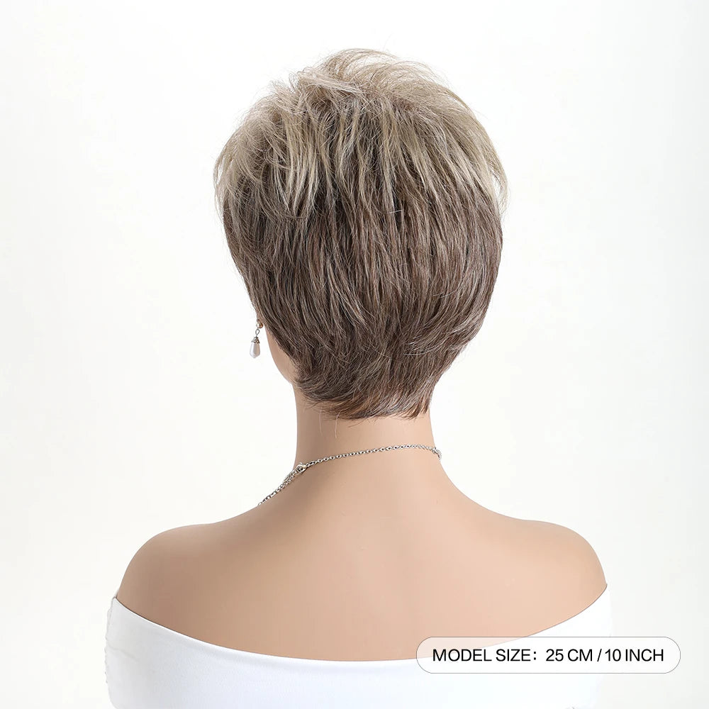 Short Natural Wigs with Bangs Soft  Hair Wig