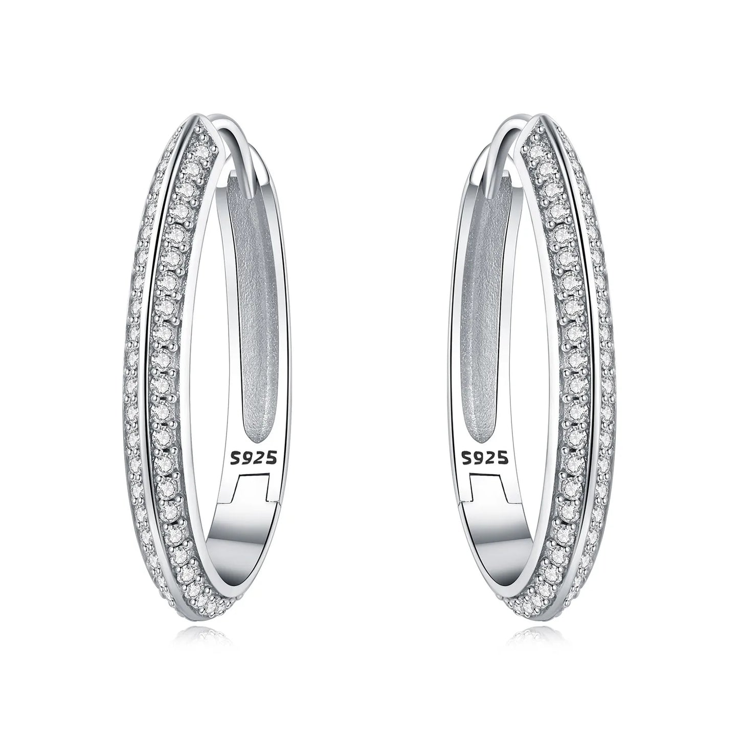 925 Sterling Silver Simple Gold U-shaped Earrings