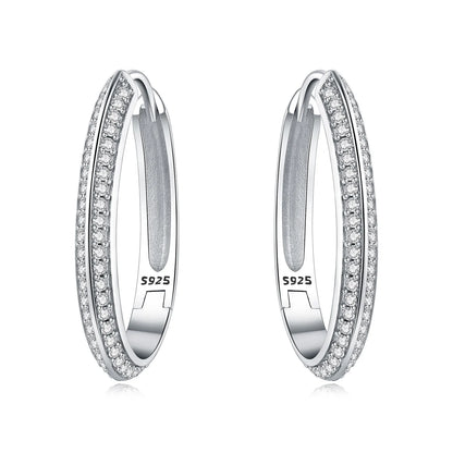 925 Sterling Silver Simple Gold U-shaped Earrings