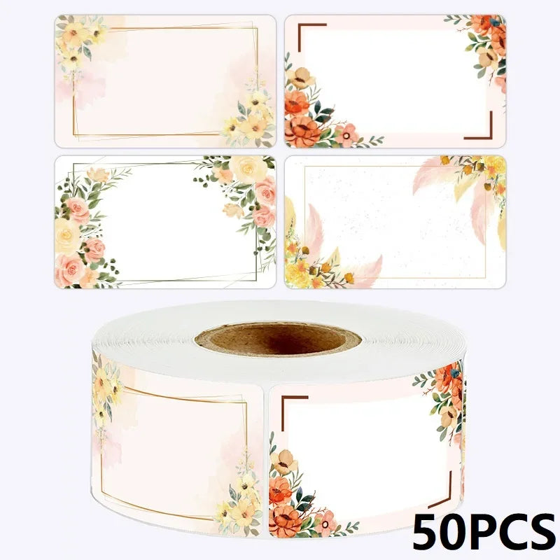 50/100/250PCS Flowers Name Lables Sunflowers Packaging Sticker