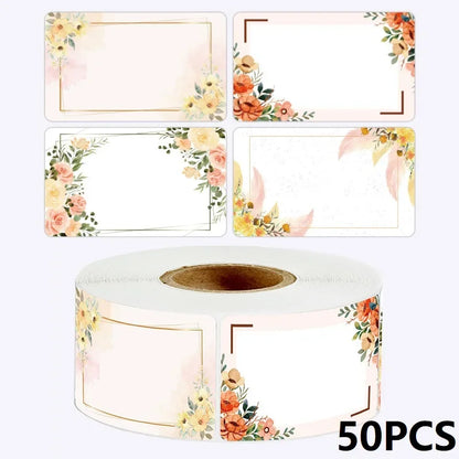 50/100/250PCS Flowers Name Lables Sunflowers Packaging Sticker