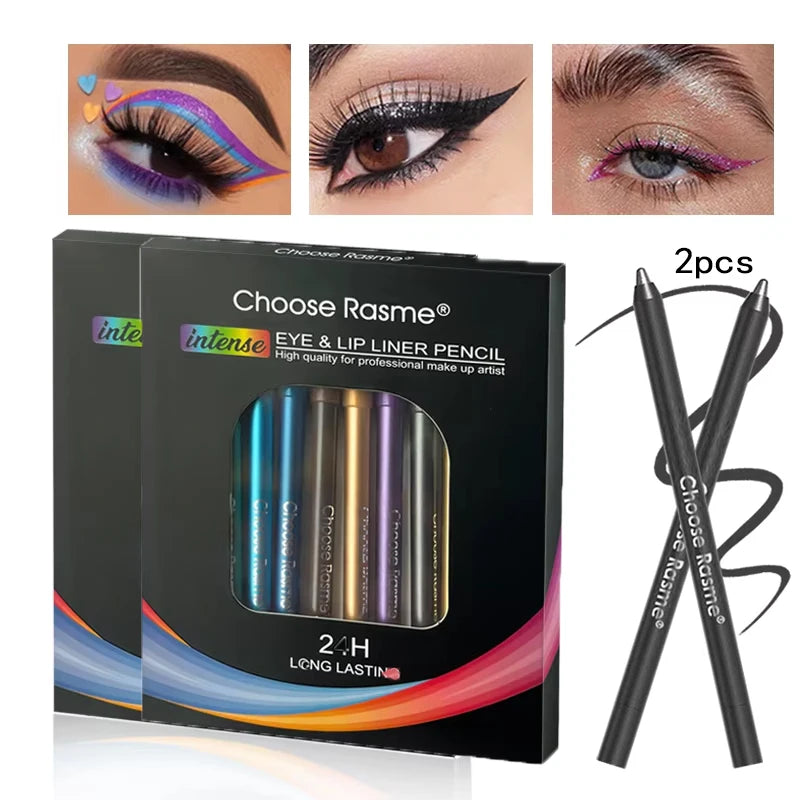 12 Colors Set Glitter & Shimmer Eyeliner Stick