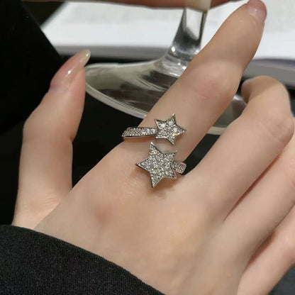 Shiny Zircon Alloy Dutan Gold Classic Ring