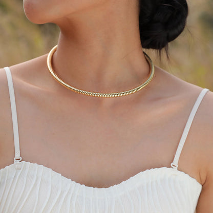 Vnox Cool Exaggerated Snake Bone Choker Necklaces