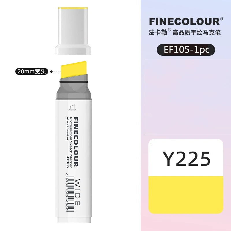 Finecolour 20mm Wide Markers Alcohol Line Sketching Art Markers Pen