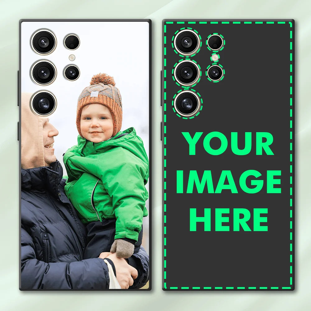 DIY Photo Customized Black Frosted Case For Samsung Galaxy Ultra Plus Silicone Soft Back Cover