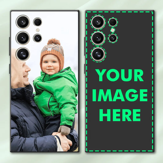 DIY Photo Customized Black Frosted Case For Samsung Galaxy Ultra Plus Silicone Soft Back Cover