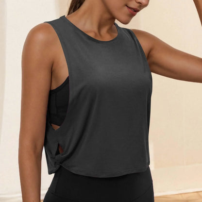 Sleeveless Yoga Tops Athletic Vest Workout Cool T-Shirt