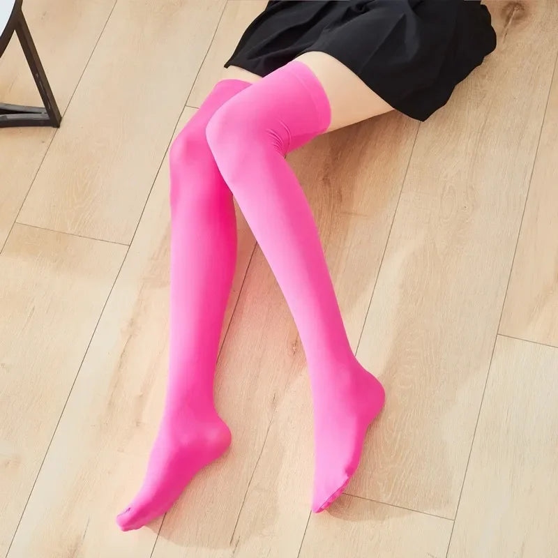 Red Pantyhose Stockings Slim Silk Socks
