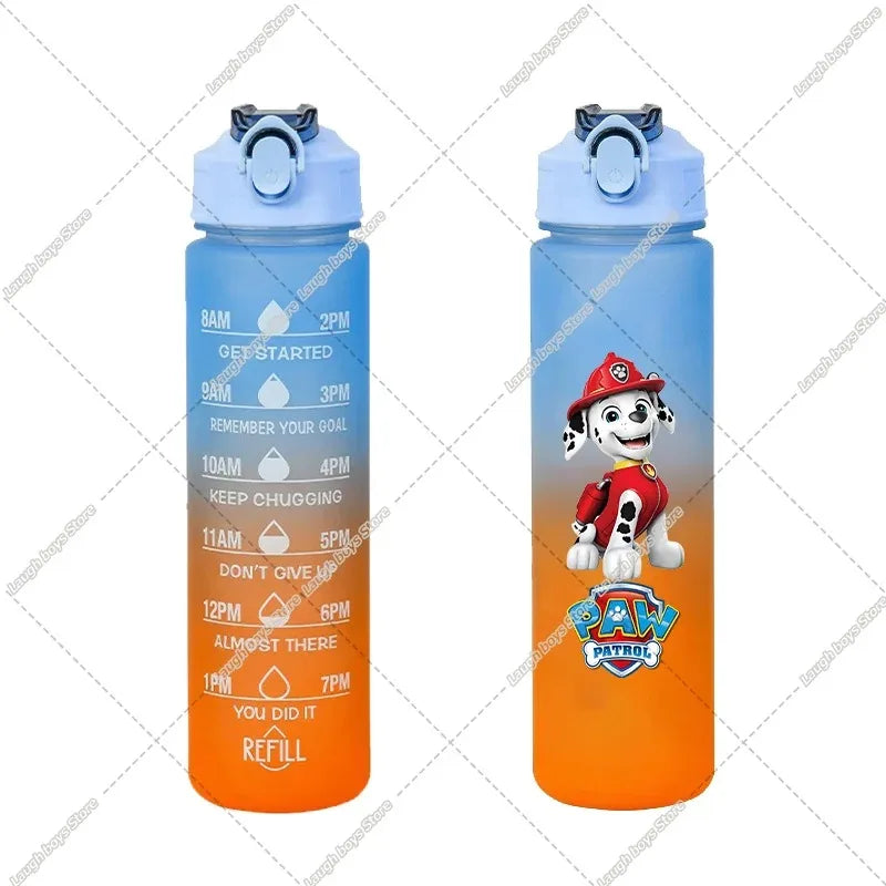 750ML PAW Patrols Gradient Color Water Cup Cartoon Print Drinking Bottle