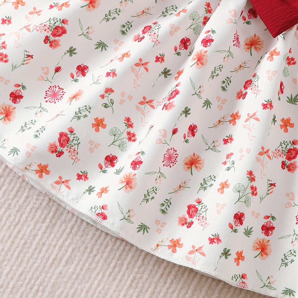 0-24 Months Small floral Ruffle edge sleeveless Dress