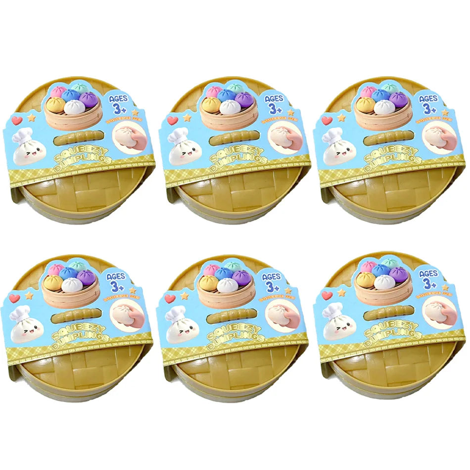 1-12pcs Glitter Dumpling Glitter Dumpling Squishy Squeeze Toy
