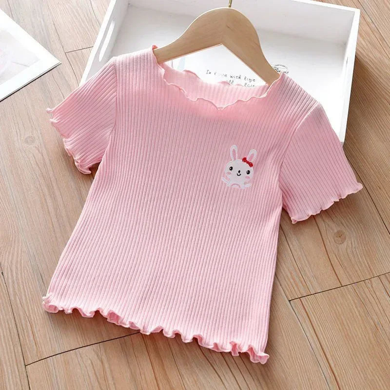 Girls Short Sleeve T-Shirt Ice Silk Toddler