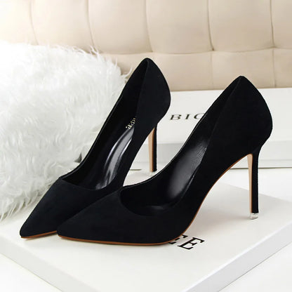 High Heels Suede Prom Shoes