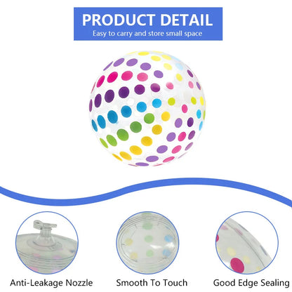 1pc Transparent Colorful Stripe Inflatable Beach Balls Toys