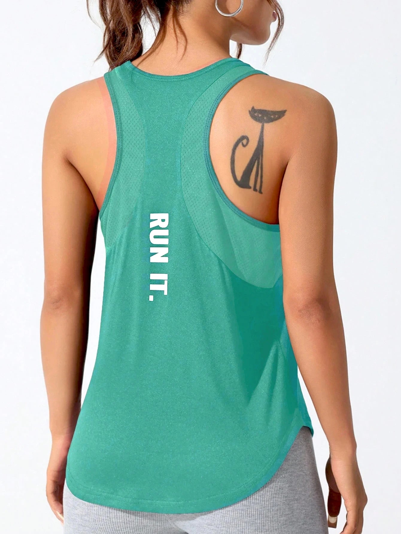 stitched letters quick-drying sports vest