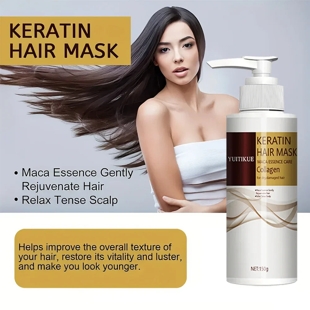 Keratin hair mask extract and collagen