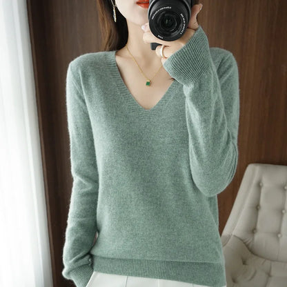 Cashmere V-neck Pullover