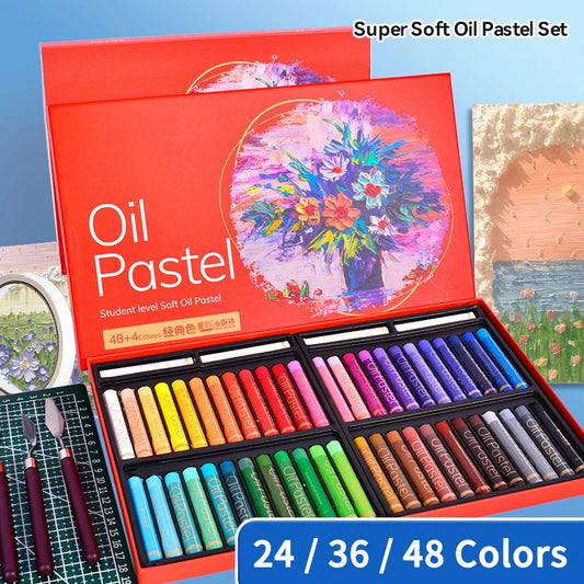 Artist Soft Oil Pastel 24/36/48 Colors Professional Painting Set