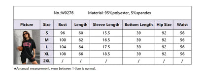 Casual Suit Loose T-shirt Shorts Slim Pyjama