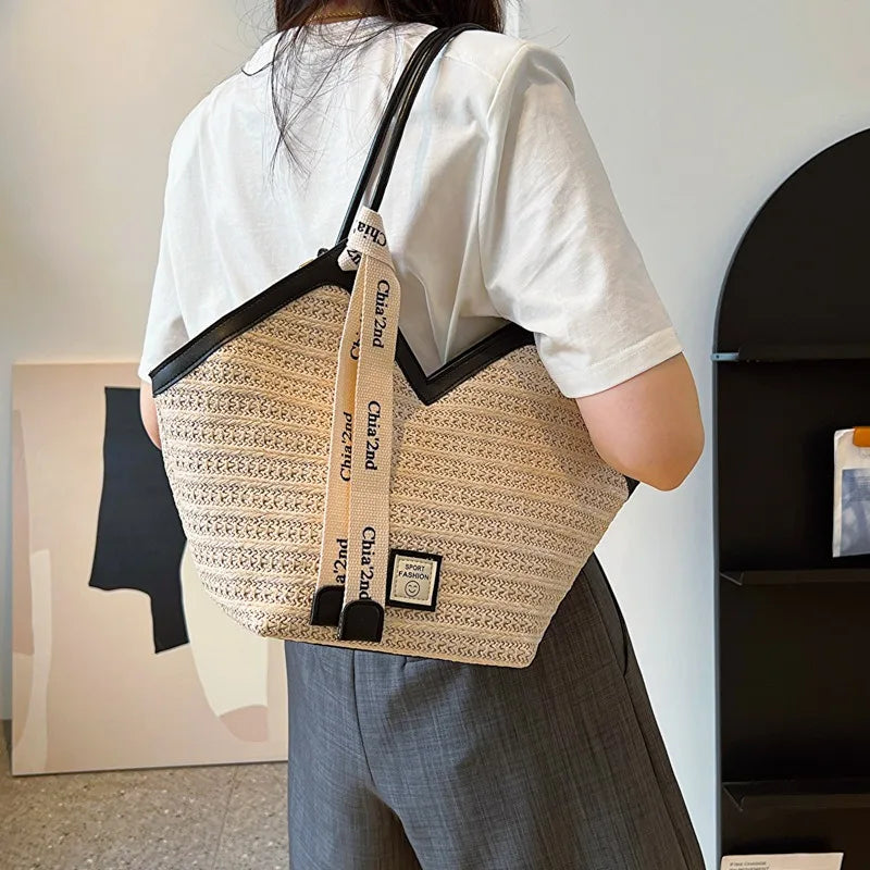 Straw Woven Basket Luxury Bag