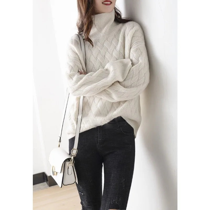 Loose Sweater Winter Chic Cashmere Oversize Thick Sweater Pullovers