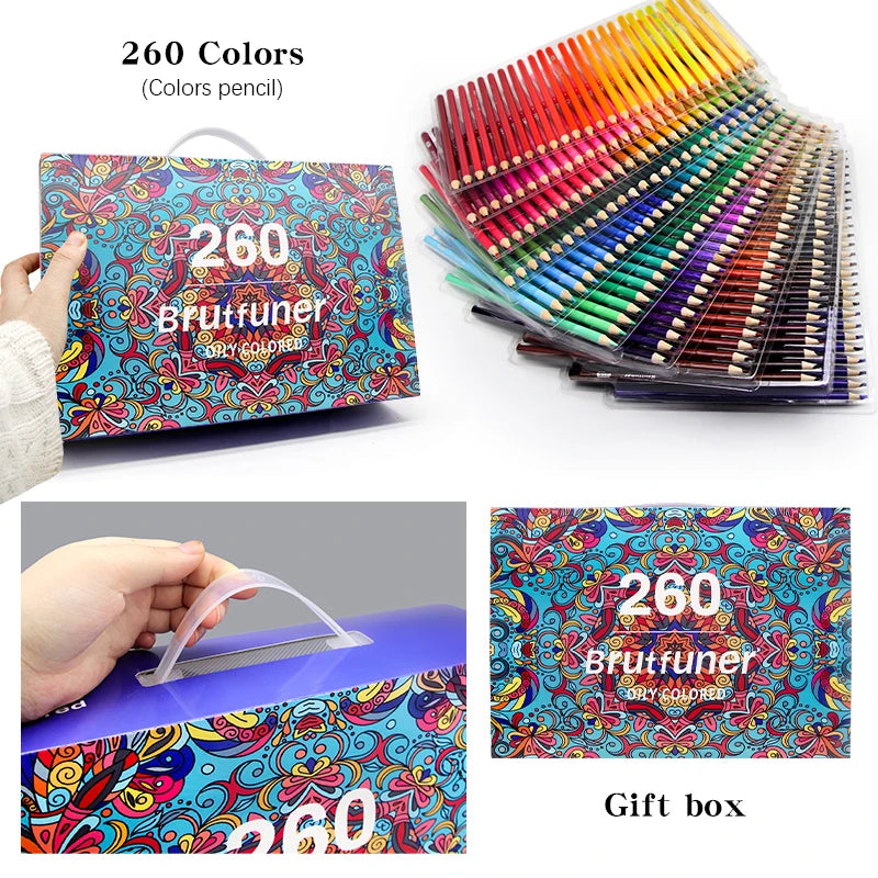 48/72/120/150/160/180Colors Pencils Professional Oil Wood