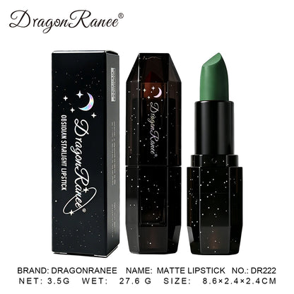 Matte Dark Purple Green Lipstick Waterproof White Black Velvet Lip Stick